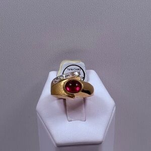 Vintage 18K HGE Mens Designer Ring With Original Tags Attached